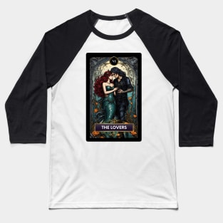 The Lovers Mermaid Tarot Card Baseball T-Shirt